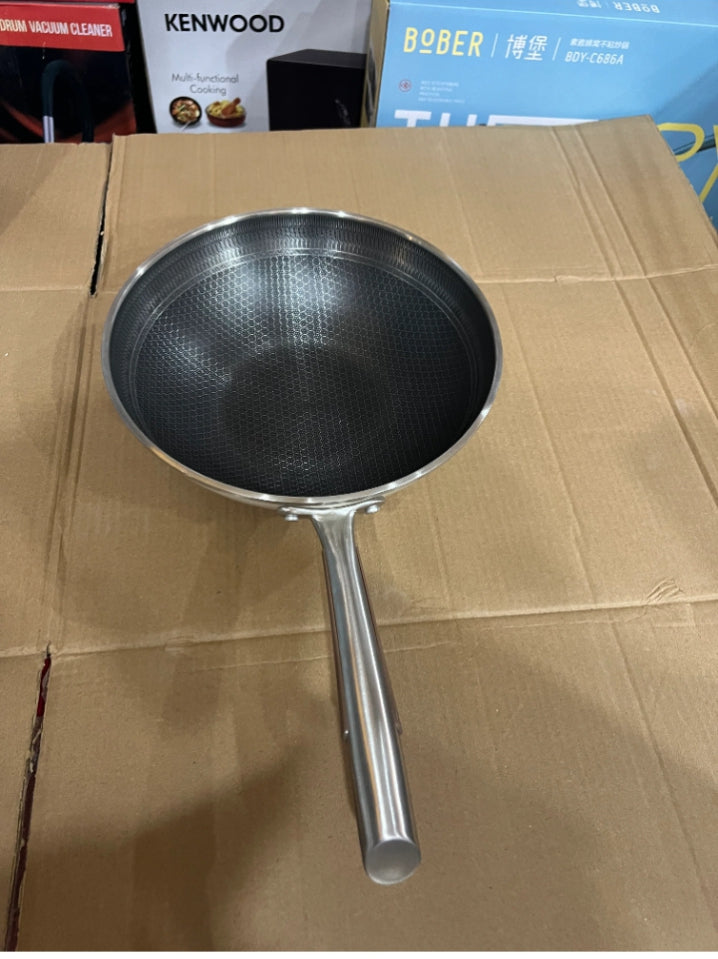 Haney Comb Technology Laser Coating Deep Fry Pan with LED